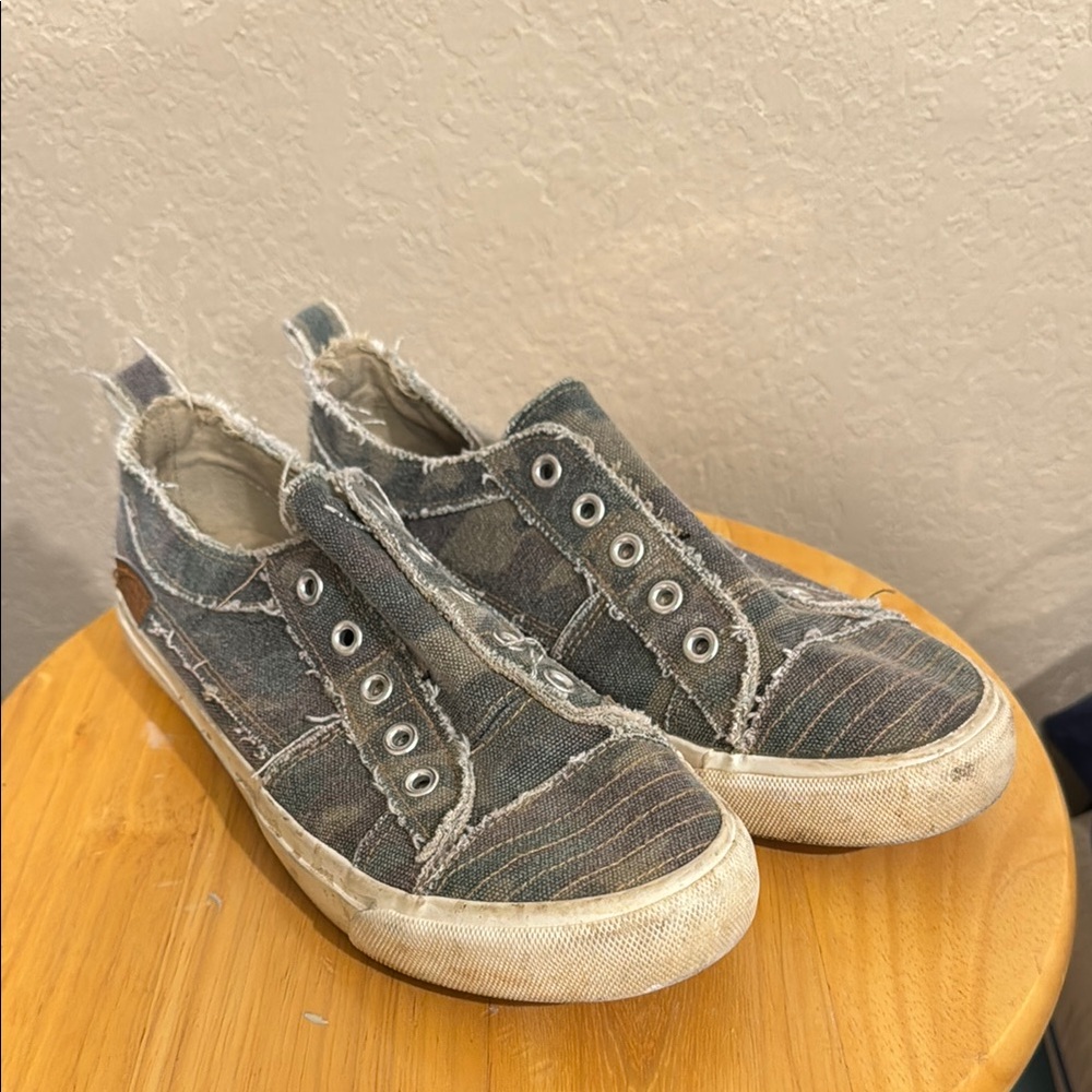 Corkys Distressed Camo Slip-On Sneakers